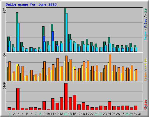 Daily usage for June 2025