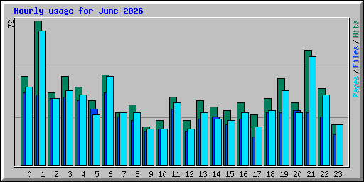 Hourly usage for June 2026