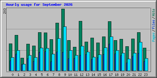 Hourly usage for September 2026